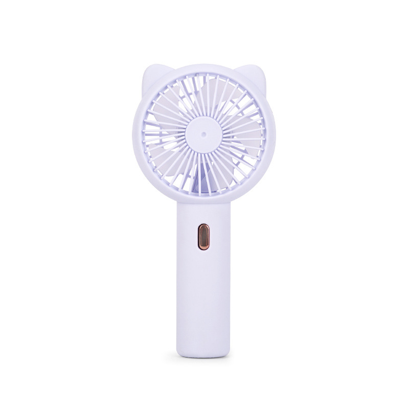 Handheld Mini Cartoon Cat Ear Small Fan USB Charging Student Desktop Outdoor Portable Fan Gift