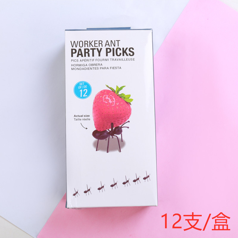 Home cartoon children's fruit fork children's animal cute plastic fruit pick set bento pick