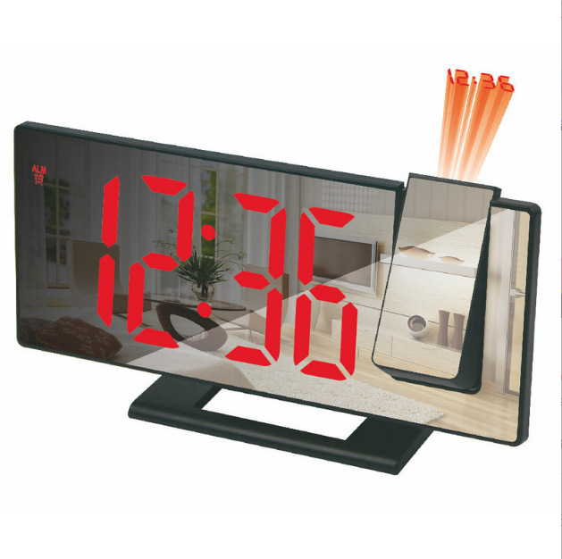 Mirror digital alarm clock LED multifunctional large screen digital display alarm clock