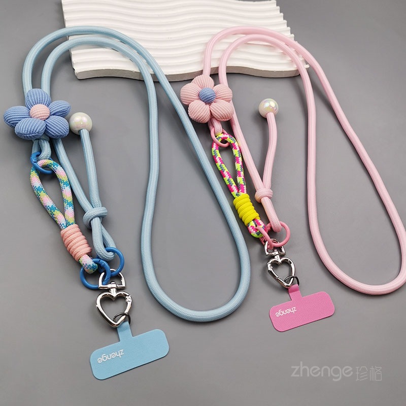 Phone strap crossbody adjustable neck long women's wrist short braided rope multifunctional outdoor travel climbing rope