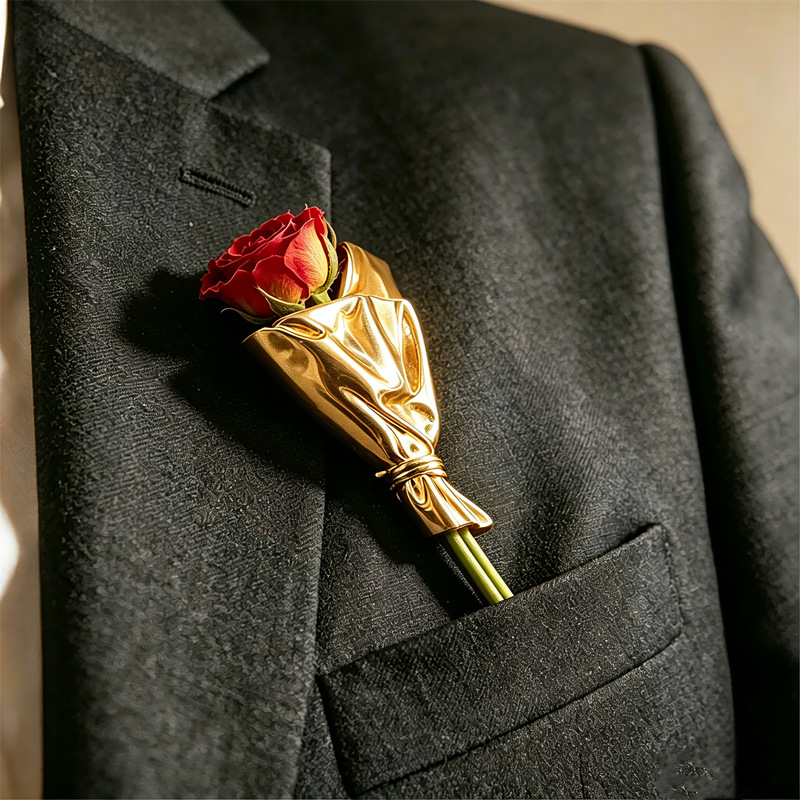 New Flower Brooch Freely Wearable Flower Brooch Exquisite Niche Brooch