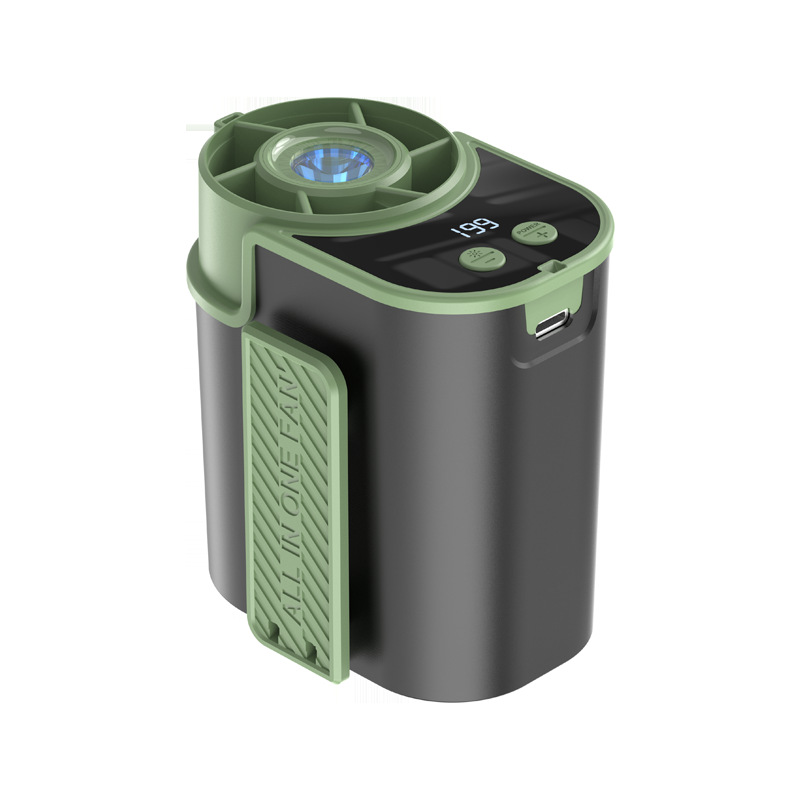 Summer Wear on Waist Cooling and Heat Relief High Speed Small Electric Fan Travel Clip Waist Outdoor Flashlight Portable