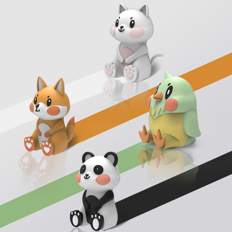 Cartoon Animal Bluetooth Speaker Small Mini Cute Panda Fox Bird Cat Leg Stretch Multi-function Wireless Speaker
