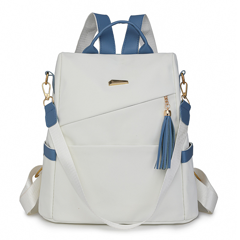 Women's anti-theft double-shoulder bag 2025 new soft leather dual-use large capacity travel backpack lightweight commuting backpack