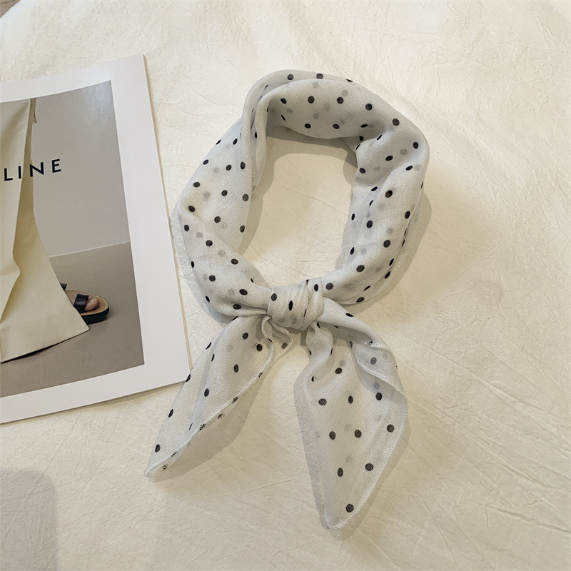 58cm cotton-linen small square scarf, fresh and breathable women's soft decorative small scarf, spring and summer scarf for women