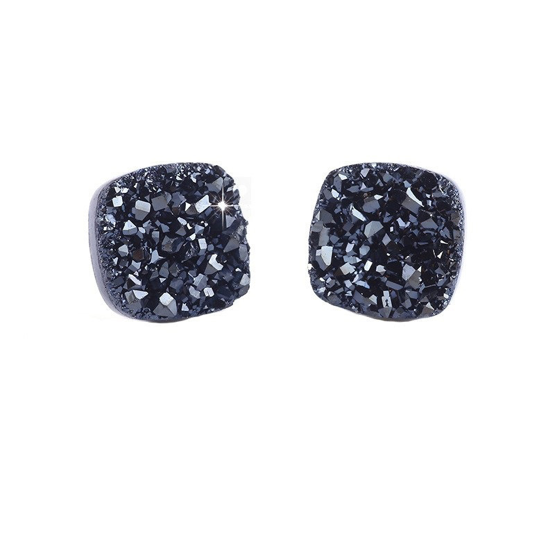 Crystal cluster magnet suction earrings for no hole men and women street ear clip raw stone crystal