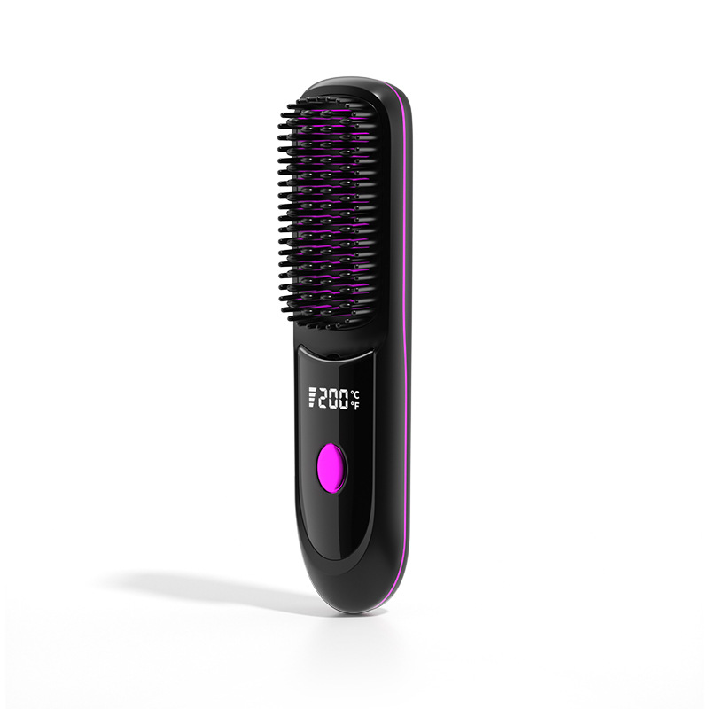 2025 New Straightening Comb Negative Ion Wireless Straightening Comb Non-damaging Hair Comb Portable Curling Iron