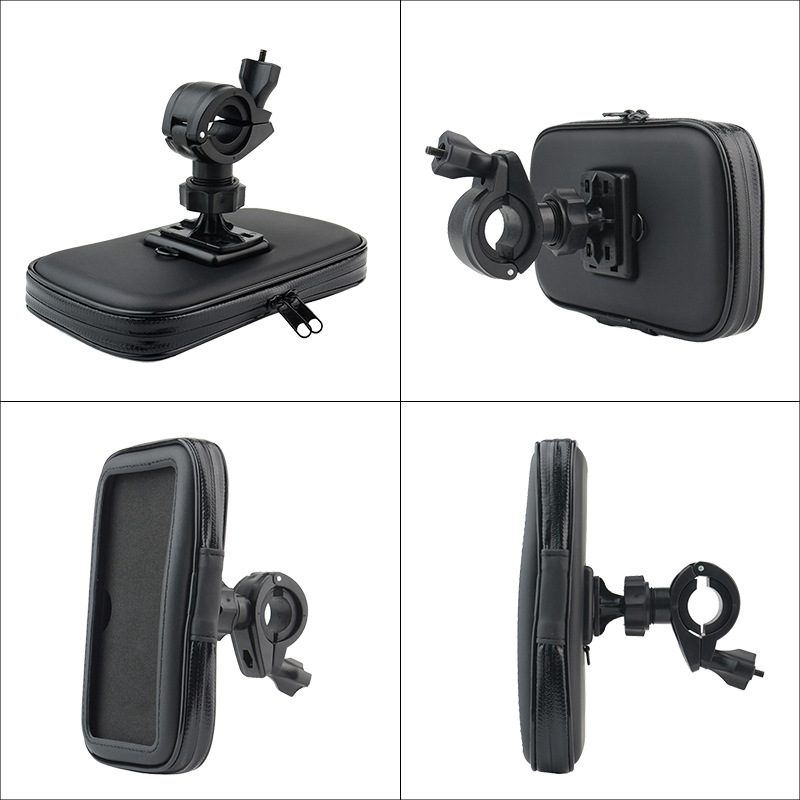 Bicycle phone bag, electric motorcycle scooter rearview mirror navigation mount, waterproof and rainproof phone bag