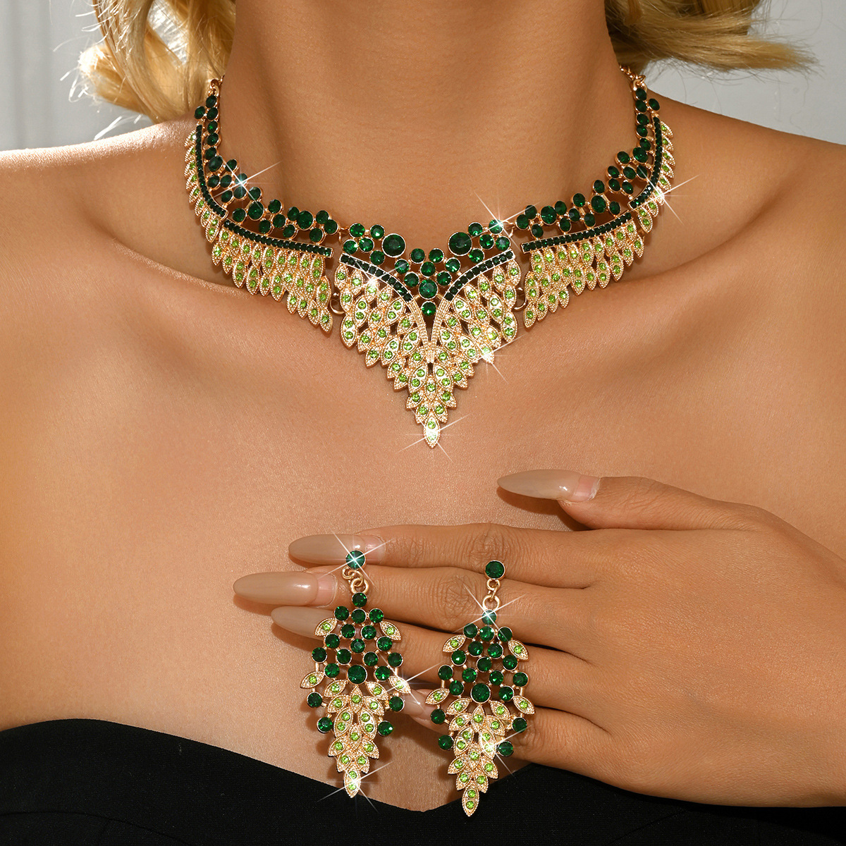Collection】 Elegant Jewelry Set Bride Wedding Evening Dress Party Accessories