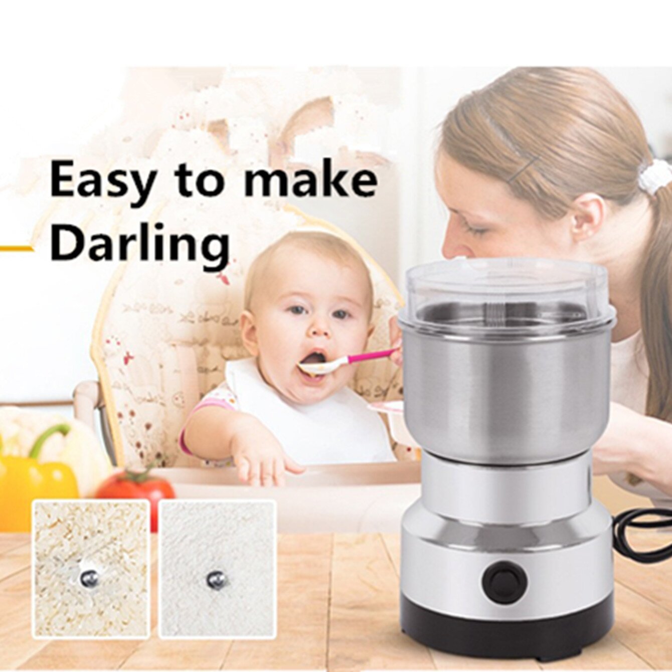 Portable Coffee Grinder Fully Automatic Coffee Bean Grinder Crusher Pulverizer Grinder Powder Machine