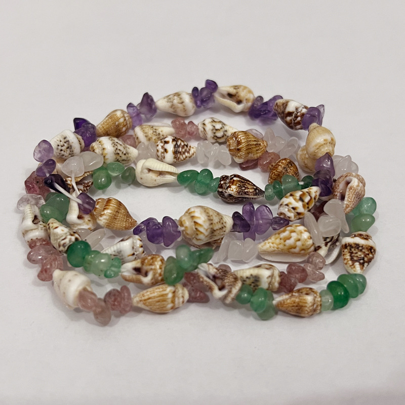 Rongshang Accessory Natural Crushed Stone Conch Bracelet Beach Leisure Shell Hand Ornament Bracelet