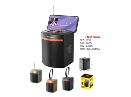 Ln5316mini Camping Speaker Portable Wireless Bluetooth Speaker Super Heavy Bass