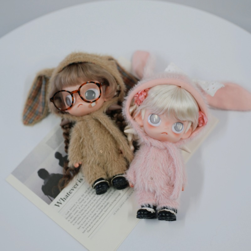 zsiga Gazi doll clothes white rabbit fluffy set outfit change handmade eighth scale movable figure bjd 'Yearning Place'