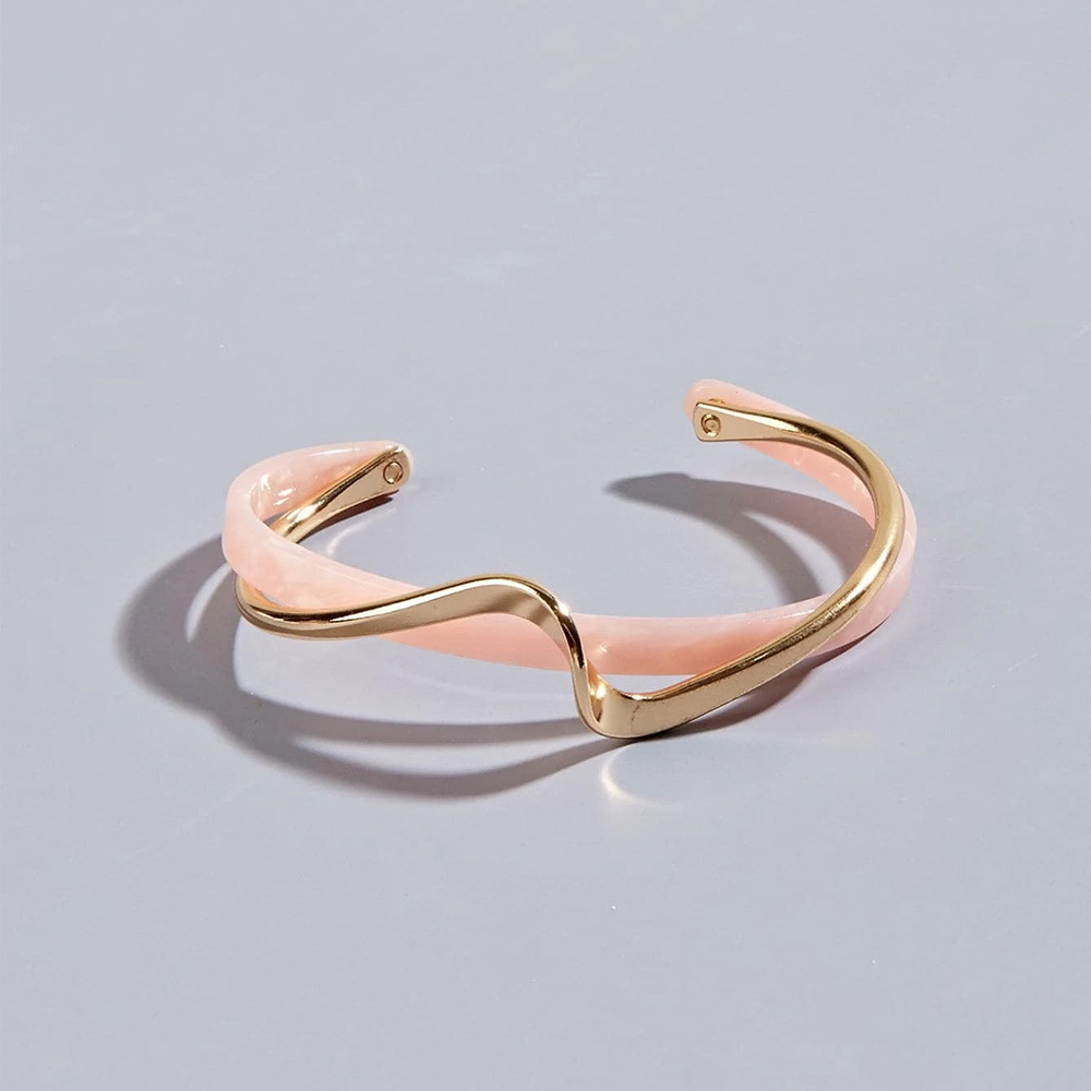 All-eco alloy bracelet - imitation mother-of-pearl open bracelet metal bangle