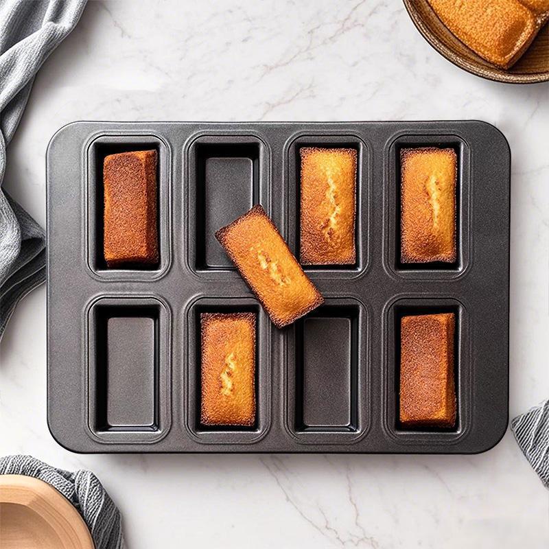 Japanese 8 even financier cake mold non-stick baking pan brownie bread pastry oven baking tool home