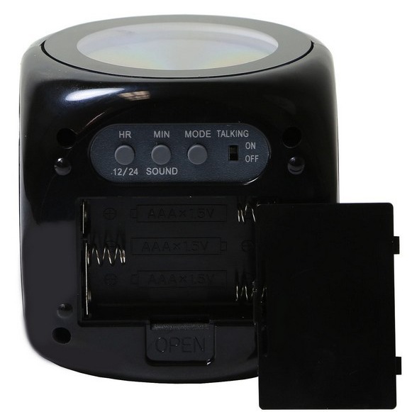 Multifunctional LED Projection Alarm Clock with English Voice Time Reporting, Square Design, Lazy Alarm, Bedroom Electronic Clock