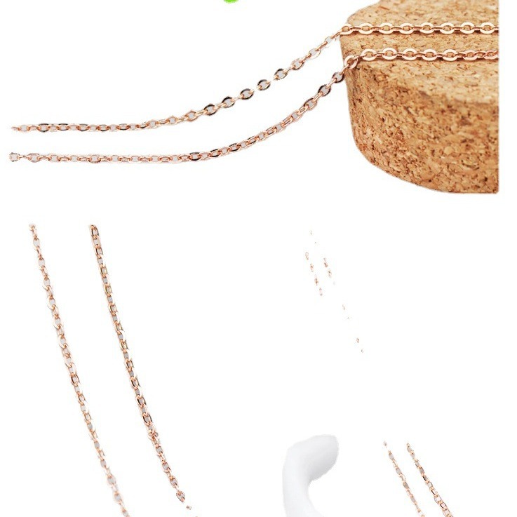 Copper silver-plated rose gold silver necklace women 18 inch cross chain item jewelry O chain