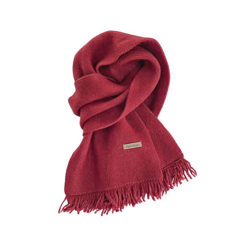 Autumn and winter tassel knitted scarf warm student instant noodle scarf
