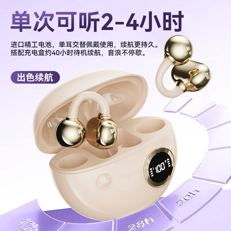 Berlin Sound B22 Bone Conduction Clip-on Bluetooth Headset Long Battery Life Large Capacity Long Wear No Pain HIFI Sound Effect