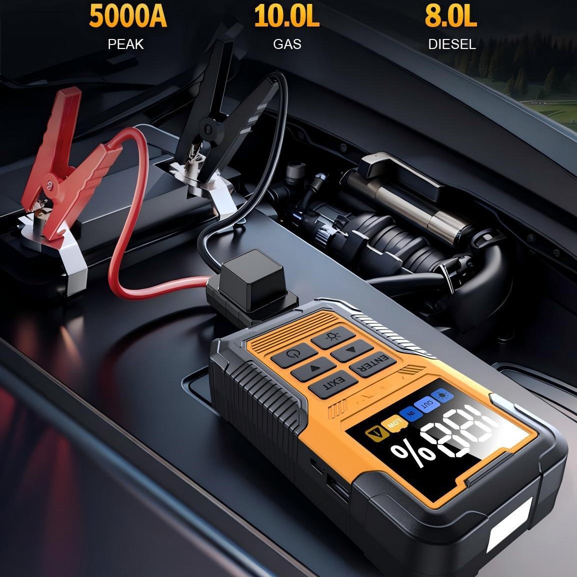 Car Emergency Start Power Supply Large Capacity 12v Jump Starter Ignition Emergency Strong Start Jump Start