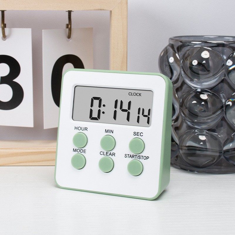 Multifunctional Timer Large Screen Kitchen Baking Timer with Clock Timer Student Time Manager