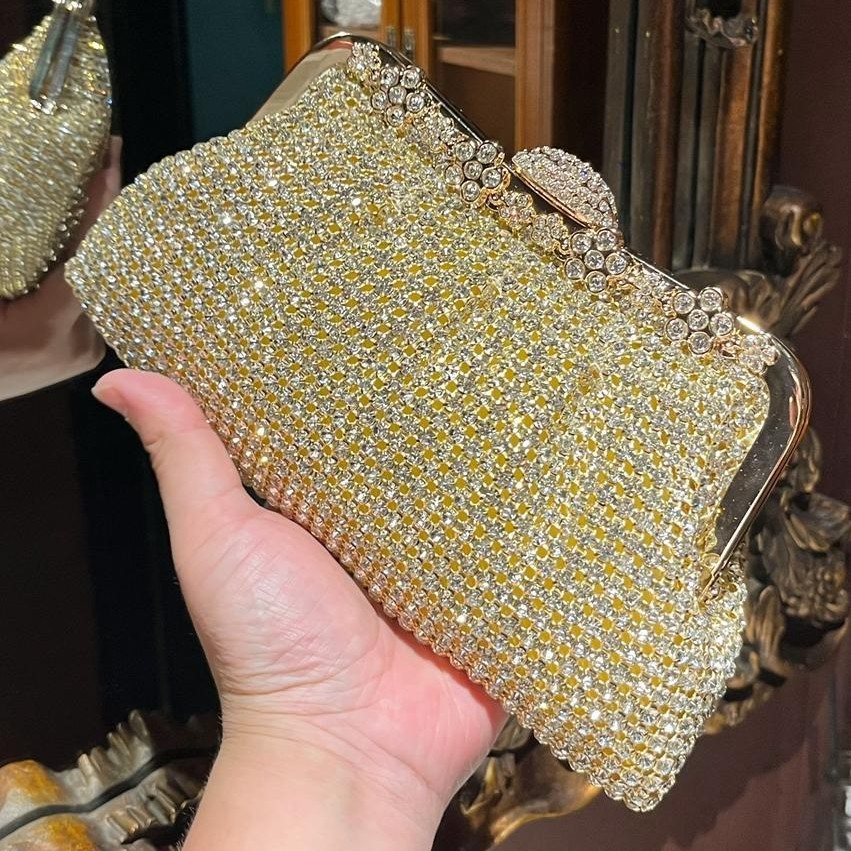 2026 New Luxury Rhinestone Evening Bag Celebrity Clutch Bride Wedding Bag Dress Bag Diamond Banquet Clutch Women