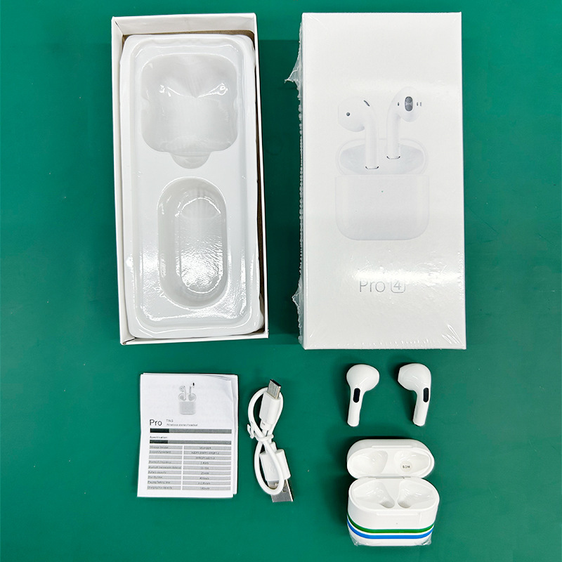 Huaqiangbei Fourth Generation Pro4 Jieli TWS True Wireless Bluetooth Earphones Pro6 Large Battery 2026 New