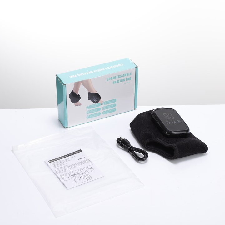New Electric Heating Ankle Protector Rechargeable Ankle Foot Massager Vibration Physiotherapy Heat Compress Massager