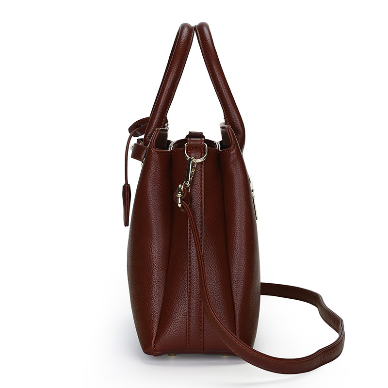2025 Autumn New Simple Large Capacity Textured Handbag Multi-compartment Women's Commuter Shoulder Crossbody Bag Bags