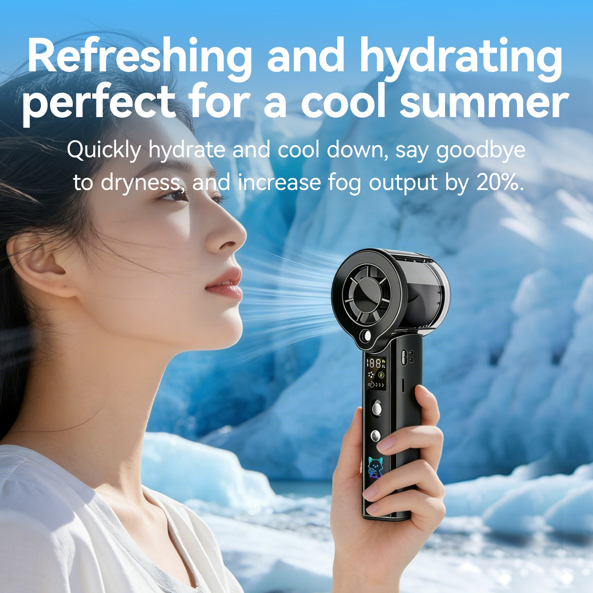 Handheld Fan Brushless Motor Ultra Silent Turbine Outdoor Portable Ultra Long Battery Life Mini Small Fan