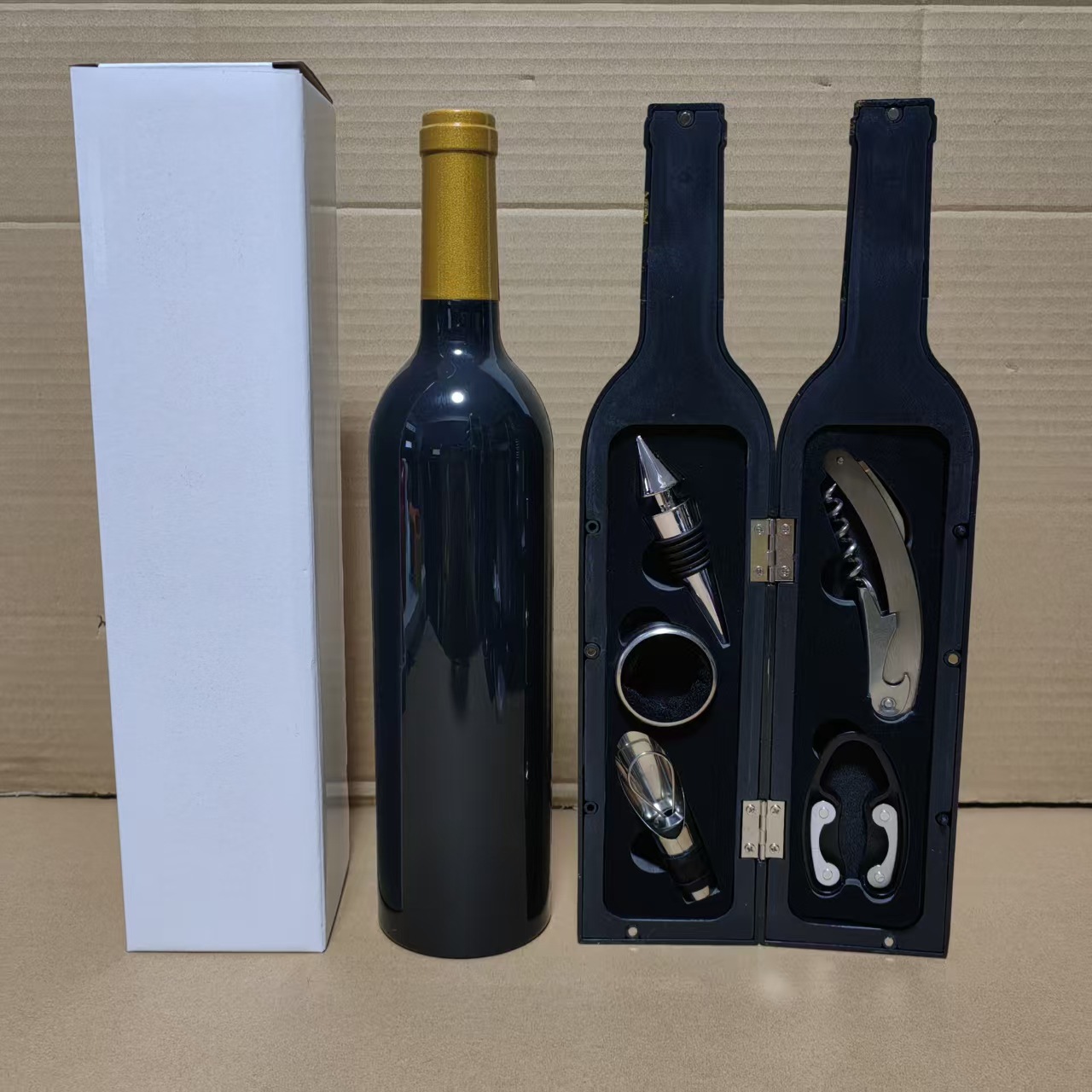 Red Wine Tool Set Gold Head Matte Bright Large Wine Bottle Five-Piece Set Red Wine Tool Box Opener Wine High