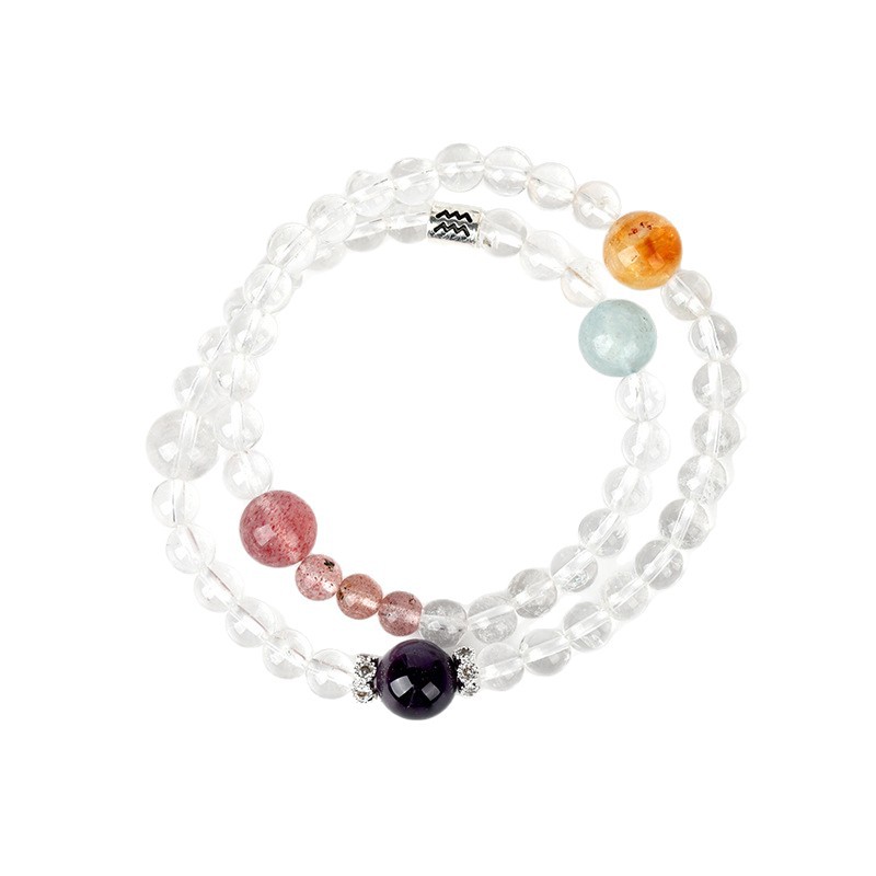 Natural Crystal Multi-treasure Twelve Zodiac Bracelet Original Network Live Streaming Women's Bracelet Jewelry Custom