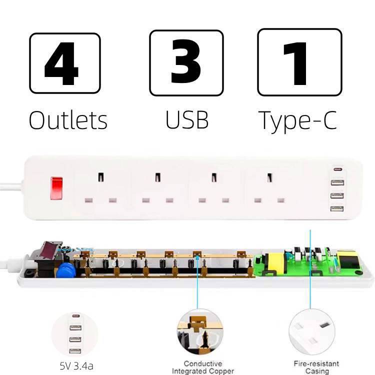 British standard Hong Kong Macau USB extension cord Singapore British standard Type-C charging socket Malaysia safety flame retardant