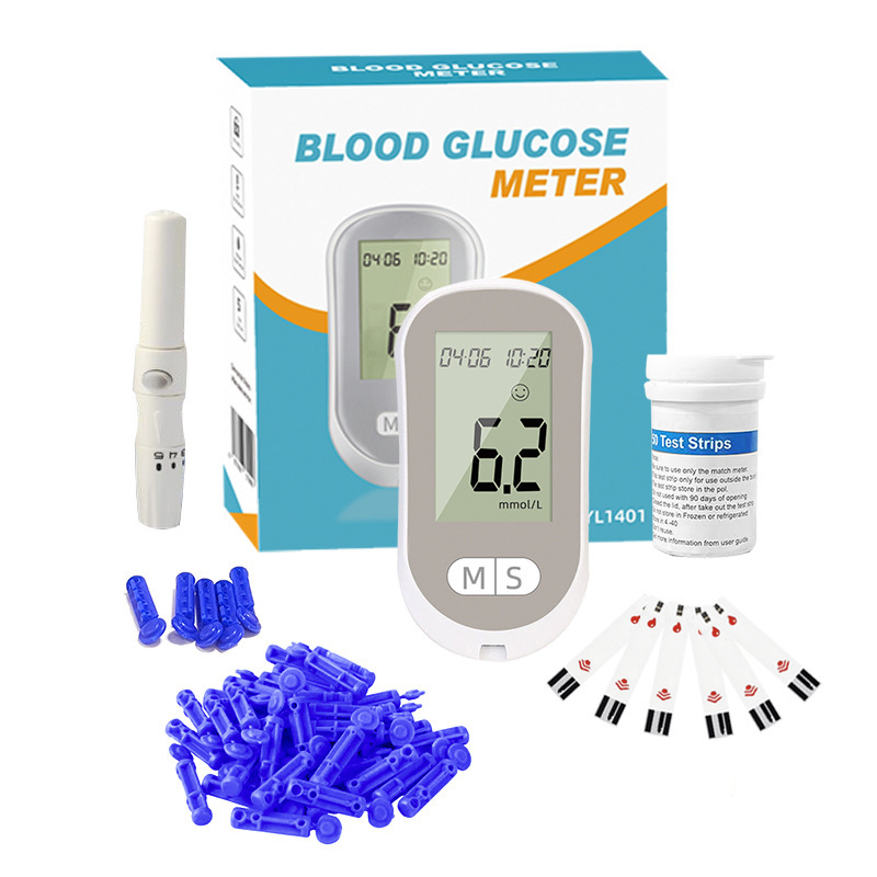 Glucose Meter Blood Glucose Meter Full English Export Home Test Strips Blood Glucose Test Kit Complete Set