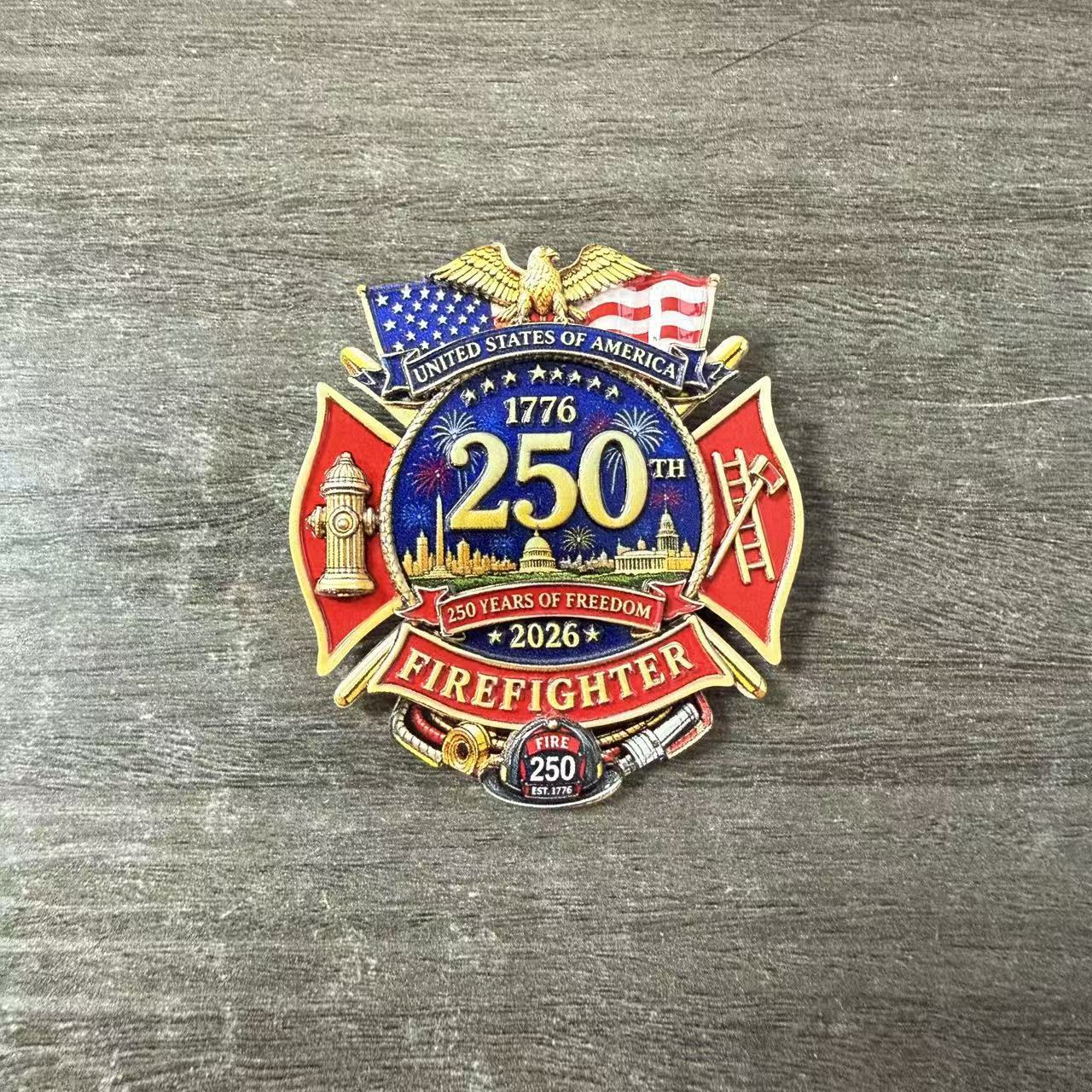 250th Anniversary of the Founding of the United States Brooch Rhinestone Flag Enamel Pin Independence Day Theme Jewelry Wholesale
