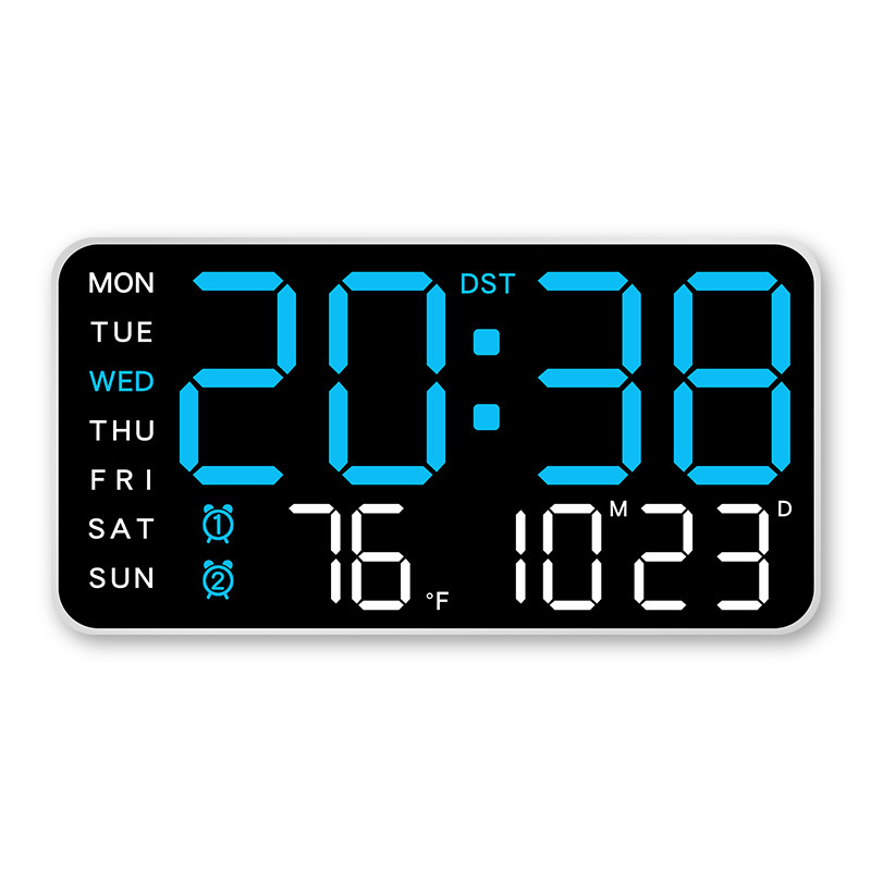 Frameless Electronic Clock Multifunctional Hanging and Standing Two-Use Clock Simple Digital Clock Display Living Room Wall Clock 6659
