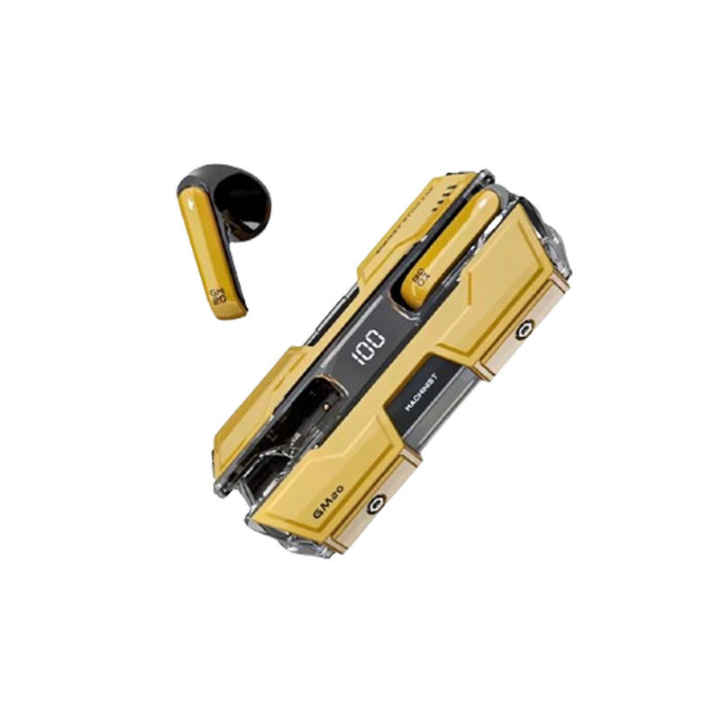 Strict G20 mecha Bluetooth earphone high-definition sound quality ultra-long battery life battery display cool battleship appearance TWS wireless