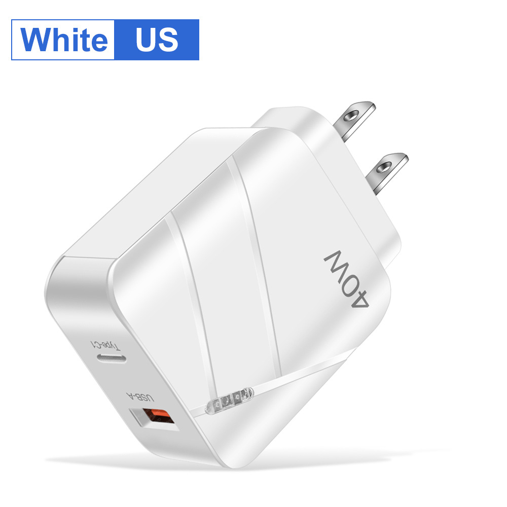 40W PD+QC3.0 Compatible with iPhone 14 Fast Charging PD Charger Travel Charger Fast Charging Phone Charger