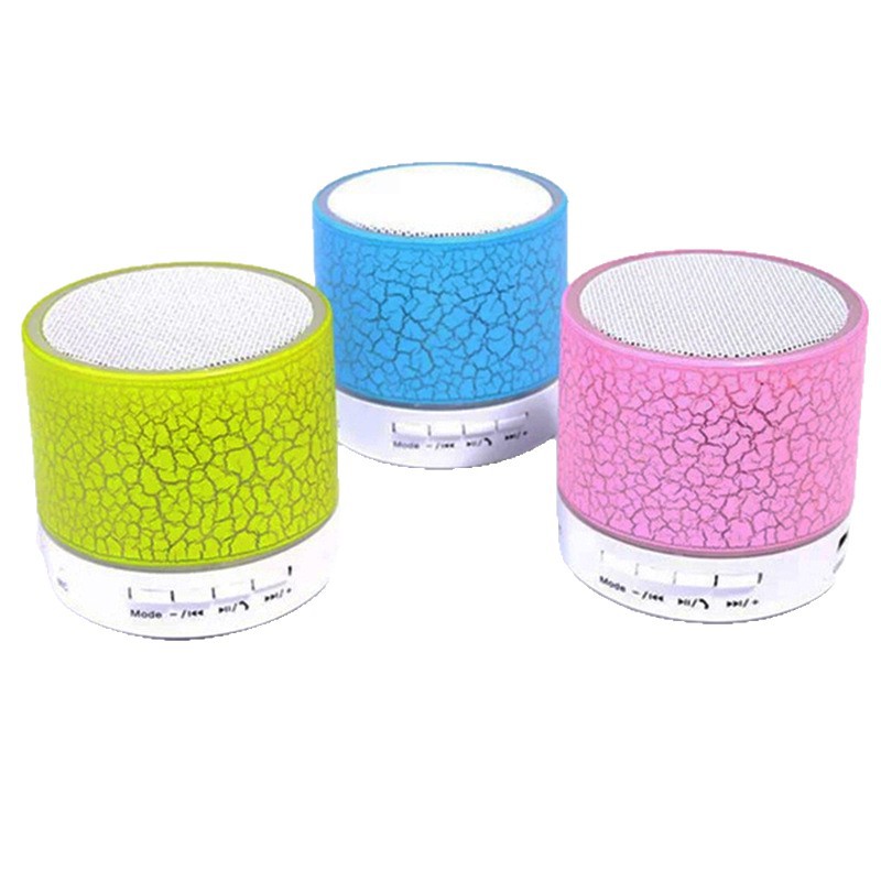 A9 Crackle Wireless Bluetooth Speaker Colorful Light Card Mini Bluetooth Speaker Small Steel Cannon Subwoofer Gift Speaker