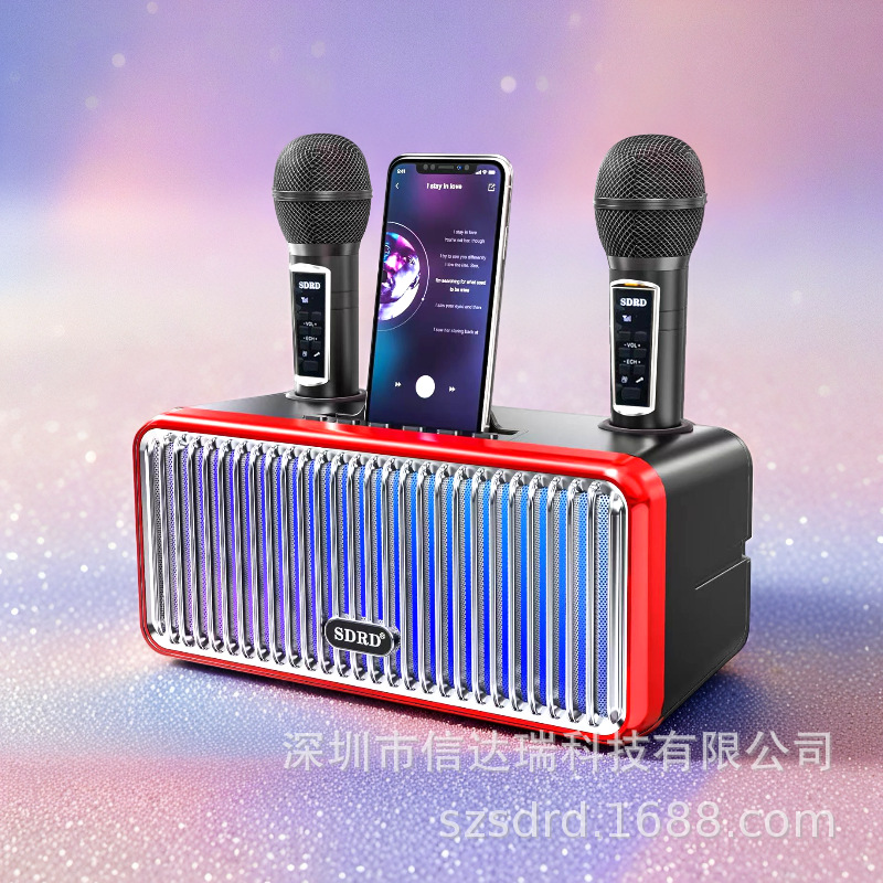 New SD319Pro Outdoor Portable Bluetooth Speaker Home TV KTV Speaker Microphone Speaker Microphone
