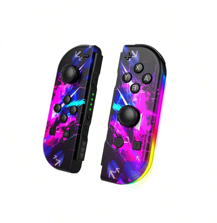 Switch Joycon left and right game controller with RGB light wake-up vibration colorful light Bluetooth game controller