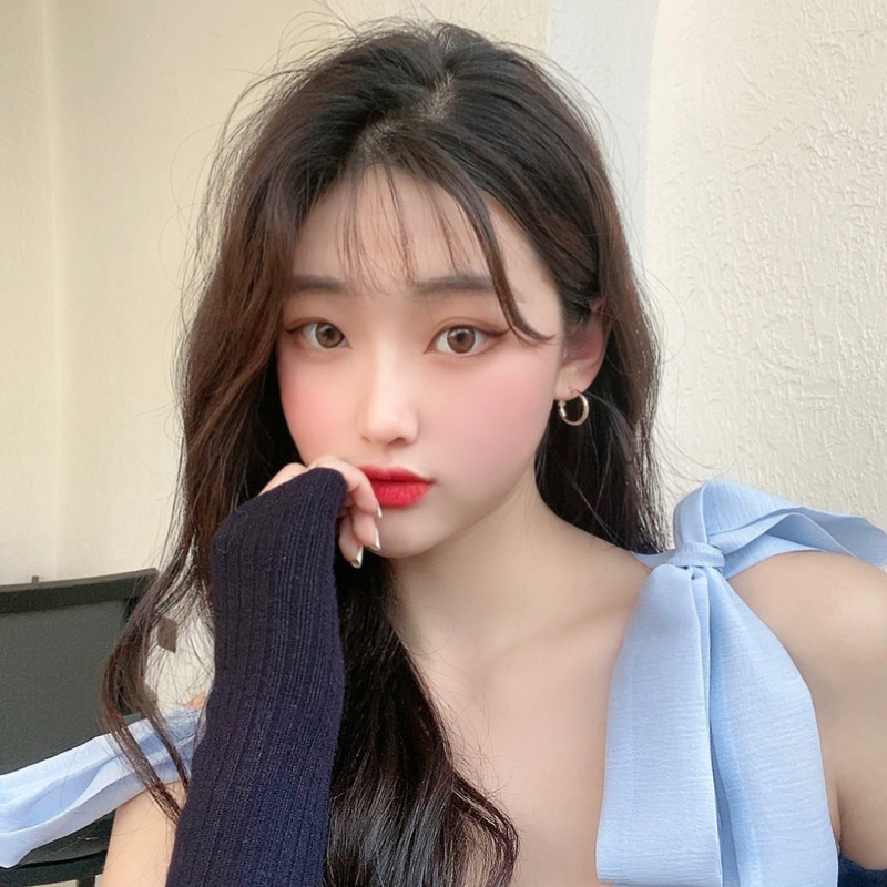 S925 silver needle simple heart-shaped ear studs C-shaped pearl earring three-piece set ear accessories 2664