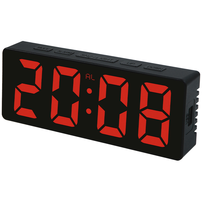Electronic clock LED large screen USB battery dual use smart temperature and humidity display clock smart temperature and humidity
