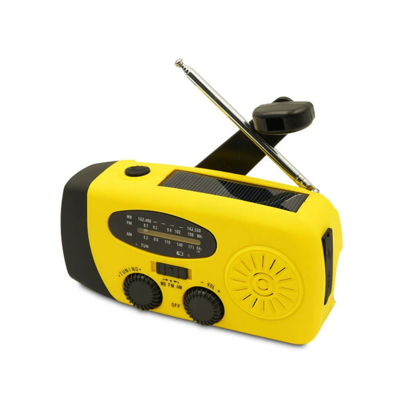 Outdoor disaster relief hand-crank solar charging radio mini emergency with lighting function radio