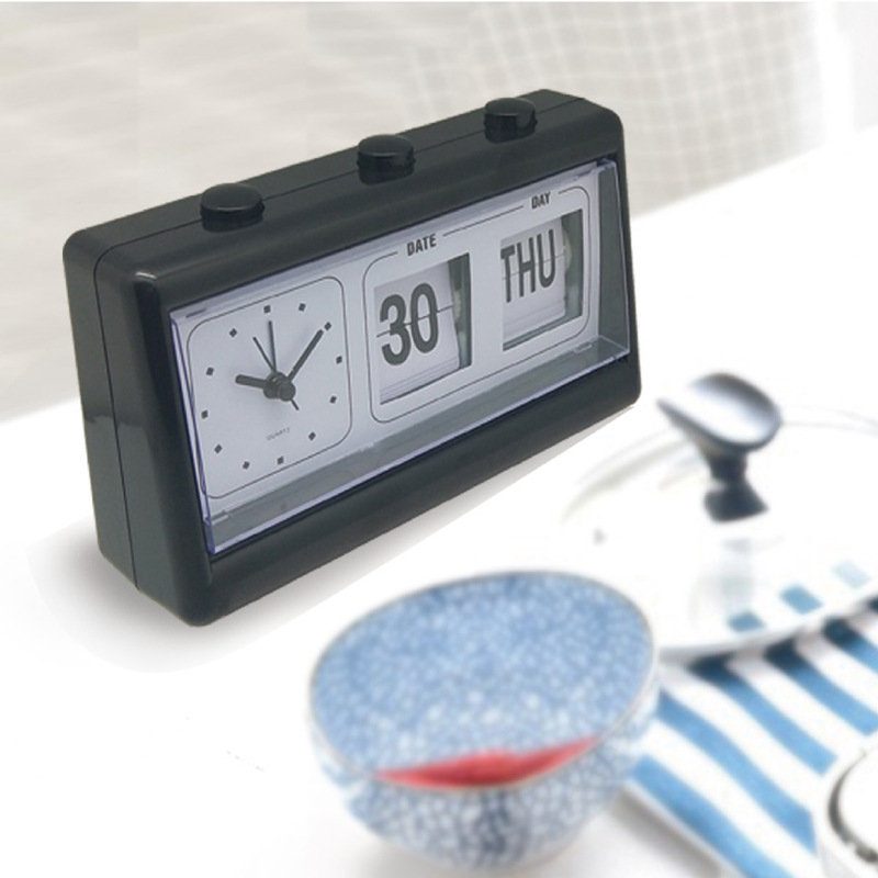 Children's Flip Clock Multi-function Jump Calendar Alarm Clock Calendar Clock Manual Perpetual Calendar Flip Alarm Clock Student Paper Needle Alarm Clock