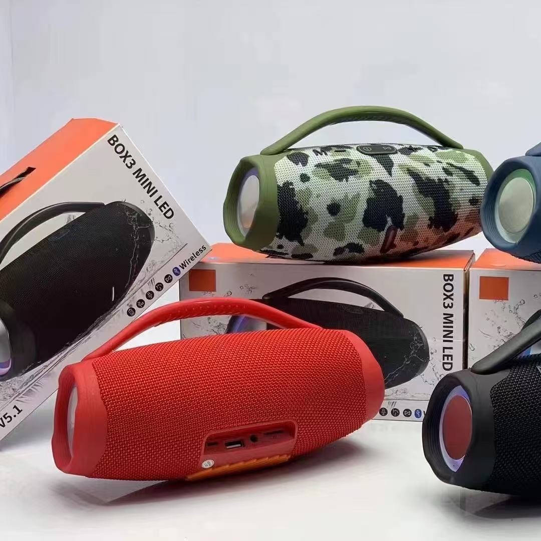 BOX3 MINI Wireless Bluetooth Speaker LED Portable Outdoor Subwoofer