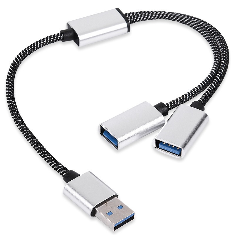 Mobile phone tablet computer usb 2.0 splitter one-to-two hub 2-port hub one-to-two USB data cable