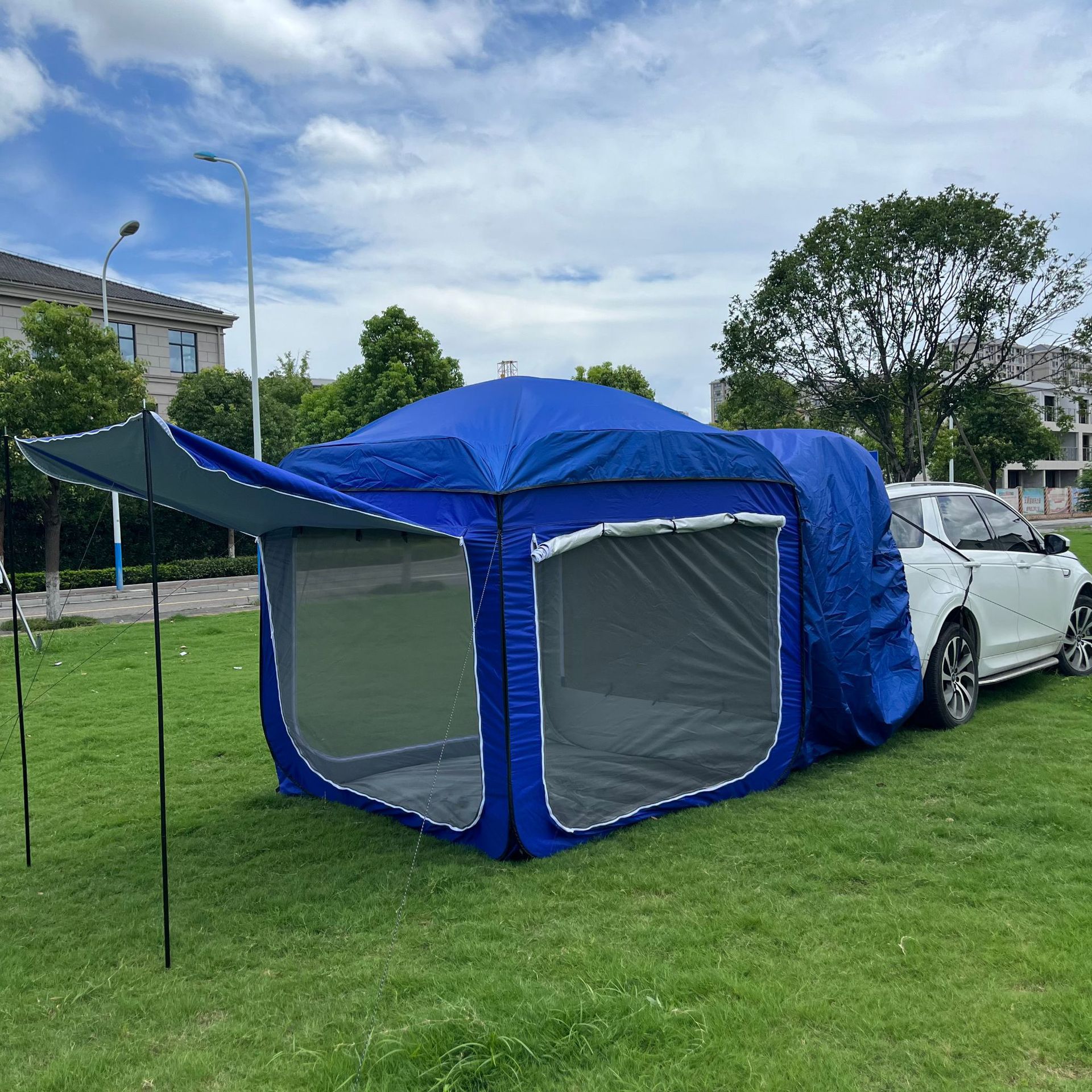 Trunk tent, mosquito-proof and rainproof, SUV off-road vehicle outdoor camping car-side awning, automatic car tail tent