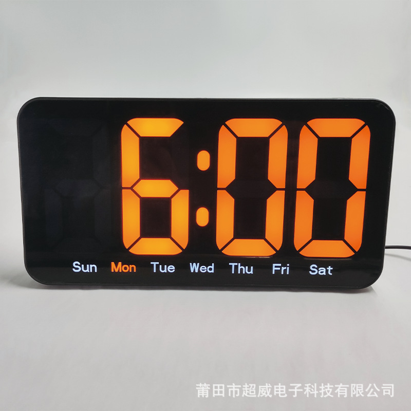 Desktop multifunctional digital temperature hanging clock alarm clock simple electronic LED clock perpetual calendar