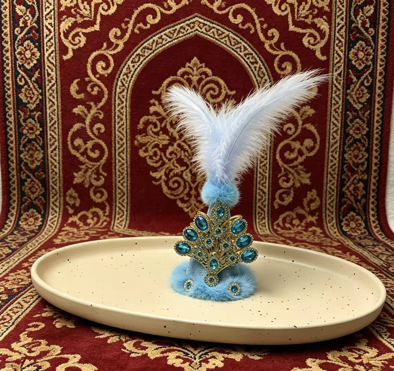 Xinjiang lamb souvenir cute rhinestone ethnic hat Xinjiang lamb accessory gift pendant